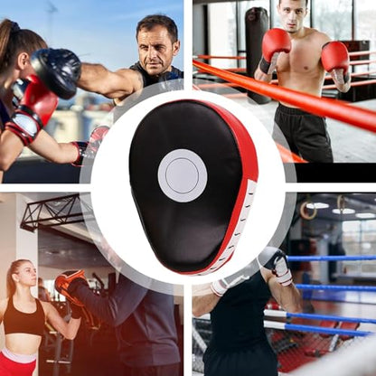 Boxing Pads, Taekwondo Kick Shield, Muay Thai Boxing Mitts, Curved Thickened MMA Pads, Martial Arts Training Equipment for Karate, Taekwondo, Muay Thai, Boxing, MMA Training - color: Red, size: 1 Pcs