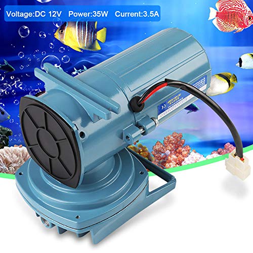 Yosoo Commercial Air Pump, Aquarium Air Pump DC 12V 35W Air Pump Aerator for Fish Pond Aquaculture Aquarium Accessory Tool Oxygen Aerator Pump for Aquarium Fish Fountain Pond &
