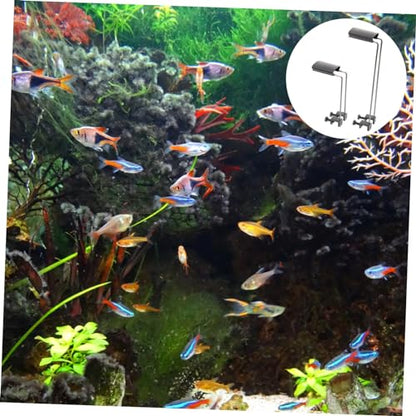 2pcs Adjustable Fish Tank Light Riser Stable Aquarium Lamp Bracket for Easy Installation Height Options for Aquatic Plants and Lighting