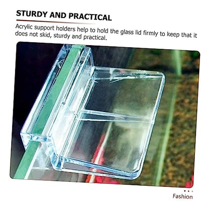 Aquarium Lid Holder Clips Fish Tank Lid Bracket for Glass Cover 10mm Rimless Tank Support