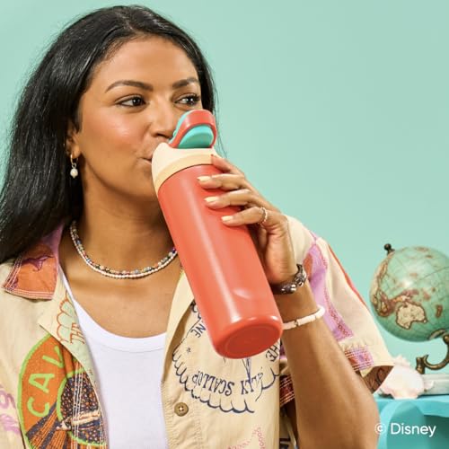 Owala Princess FreeSip Stainless Steel Water Bottle 24 oz Moana - color: Moana, size: 24 Ounces