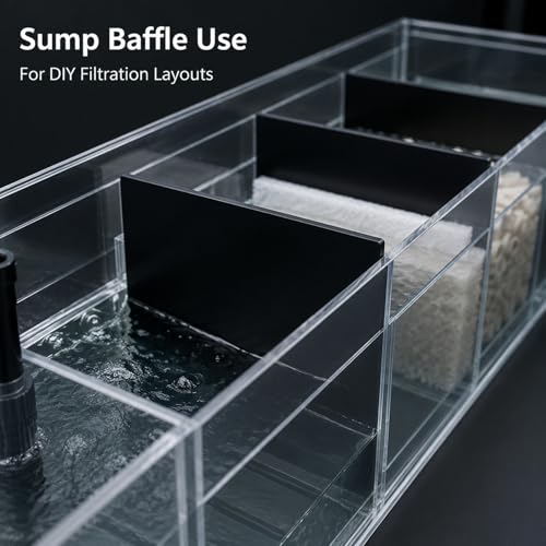 Acrylic Sheet Black Opaque Aquarium Divider Betta Isolation Aquarium Background Compatible with Pump Baffle One Side Matte One Side Glossy,Thickness 2mm,400x500mm - color: Thickness 2mm, size: 400x500mm
