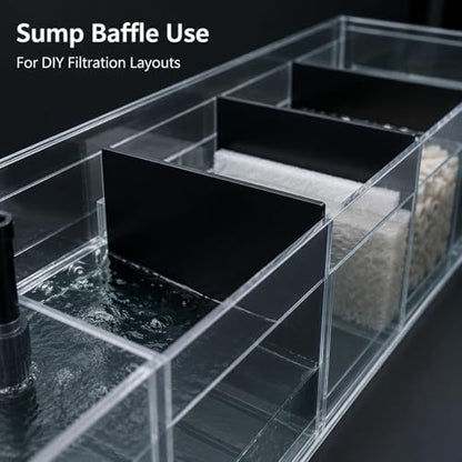 Black Acrylic Panel Aquarium Background Board Partition Board Sump Baffle for DIY Aquariums, One Side Matte One Side Glossy, Opaque,Thickness 2mm,200x200mm - color: Thickness 2mm, size: 200x200mm
