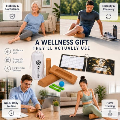 Cork Balance Board 4-in-1 Foot and Ankle Strengthener Kit
