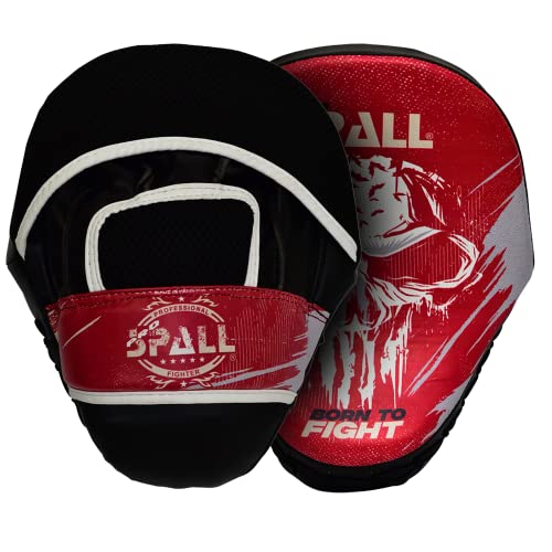 Spall Pro Focus Pad Born to Fight Kickboxing Training Punch MMA Boxing Mitts - color: red