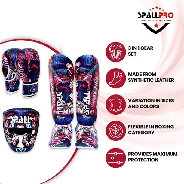 Boxing Training Set 3 –1 Synthetic Leather Boxing Gloves with Boxing Gear Shin Instep, MMA Training with Shin Pads for Kids Adults, Martial Arts Set… - size: Large