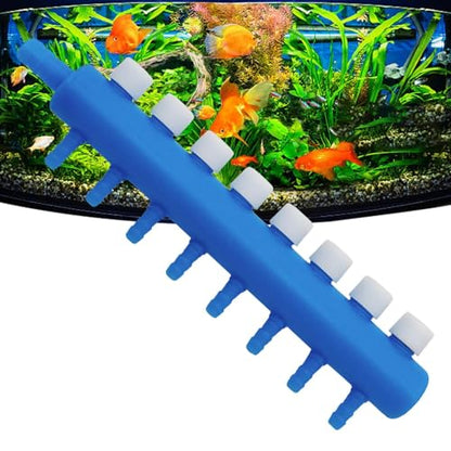 Fish Tank Air Control Valve - Aquarium Air Tubing Valves | Aquarium Airs Splitter, Fish Tank Airs Splitter, Aquascaape Oxygen Supply Adjuster Lever, Airline Tube Connector, Bubble Pump Distribution - size: 8 heads