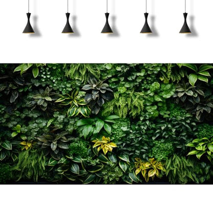 2 Packs Rock Wall Reptile Tank Background Lush Green Tropical Leaves Aquarium Background Nature's Embrace Tropical Green Plants Fish Tank Backgrounds Moss Wall Reptile Enclosure Backgrounds 24x12in - color: Green, size: 24(W)x12(H)in