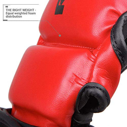 Revgear Pinnacle MMA Gloves | Classic MMA Sparring Glove Design - color: Black/Red, size: Small