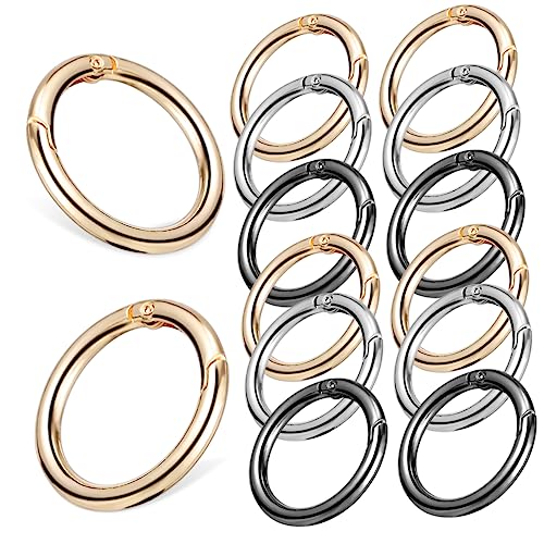 Metal Spring Clips 15 Pcs for Keychains and Purses