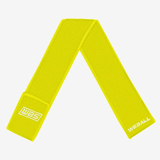 We Ball Sports Streamer Football Towel, Sports Towel with Hook and Loop Fastener to Clean Football Visor and Gloves (Bright Yellow) - color: Bright Yellow