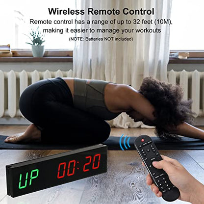 PATIKIL LED Gym Timer Workout Timer Interval Timer Clock Wall Clock 11.4"