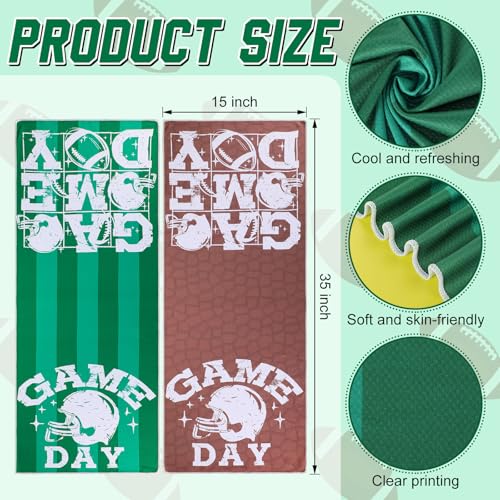 Mindsoft 12 Pcs Football Cooling Towels Microfiber 35"x15" Sports - style: Football