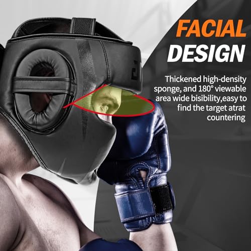 Boxing Headgear for MMA, Muay Thai,Sparring Training | Head Gear for Kickboxing,Grappling, Sparring, Kickboxing, Muay Thai,Karate, Taekwondo,Martial Arts - size: Medium