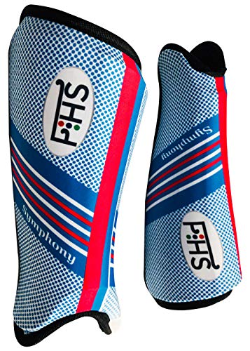 Field Hockey Shin Guards Force Symphony Colors White Blue Teal Blue Sizes Small Medium Large - size: Small, style: Symphony