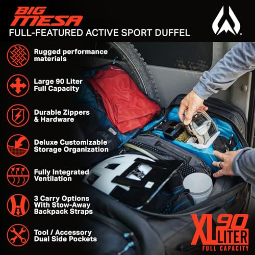 Wildhorn Big Mesa 90L MTB Gear Bag - Lightweight & Waterproof Duffel Bag