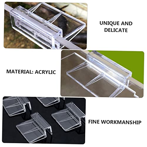 FRCOLOR 20pcs Aquarium Stand Support Brackets Acrylic Fish Tank Cover Clips Fish Tank Rack Holders