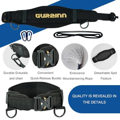 Weight Lifting Belt Gym Fitness with Quick Locking, Dip Belt with rope, Weighted Pull Up Belt for Gym Fitness Powerlifting Squat - color: Black