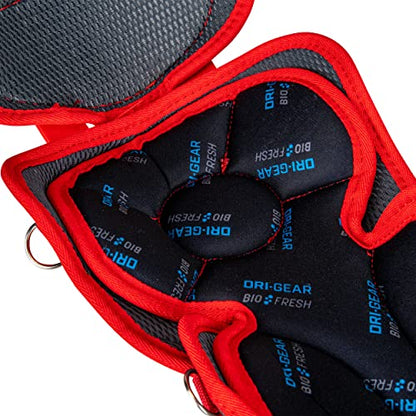 Champro Optimus Pro Catcher/Umpire Leg Guards - color: Scarlet, size: 13.5"