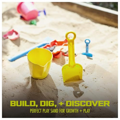 Sun Joe Ultra Fine Silica Play Sand for Sandboxes, Sensory Tables, Gardens, Weighted Toys & Aquariums, for Molding, Digging & Sculpting, 50 Pound Bucket, PLYSAND50-BKT