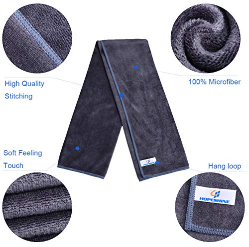 HOPESHINE Gyms Towels for Men & Women Microfiber Exercise Fitness Home Absorbent Sweat Yoga Towels Sports Towels Soft Fast Drying 16inch x32inch 3-Pack - color: 3-pack Grey