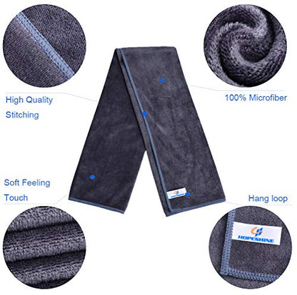 HOPESHINE Gyms Towels for Men & Women Microfiber Exercise Fitness Home Absorbent Sweat Yoga Towels Sports Towels Soft Fast Drying 16inch x32inch 3-Pack - color: 3-pack Grey