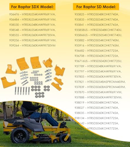Upgraded 125255 Hydro Transmission Brackets Kit for Hustler Raptor Zero Turn Mower 552564 552565 552566 552567, Thicker Brackets Replacement Service Kit for Hustler Raptor SD SDX 42" 48" 54" & 60"