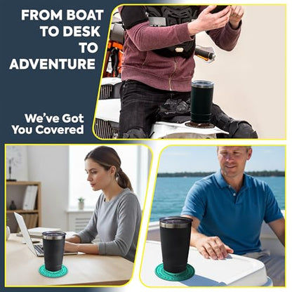 Lil Sucker Suction Cup Holder – Universal Drink Holder for Paddle Board, Kayak, ATV & Boat – Clip-On Coffee, Anti-Spill - Never Spill a Sip Pack of 2