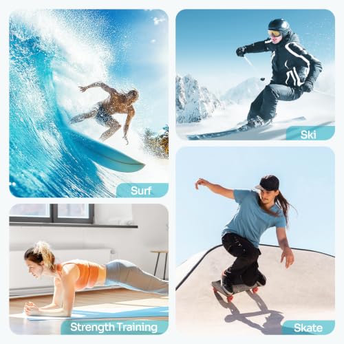 Sportneer Balance Board - 7 Mode Wobble Board with Roller & Ball - color: Sky Blue