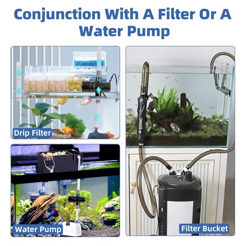hygger 9W Aquarium U-V Light with Timer, 360° Protective Shield Clean Light for Crystal Clear Green Water, Submersible Fish Tank Cleaner for 60–100 Gallon Freshwater & Saltwater Aquariums - size: 1.97 x 10.43 inches
