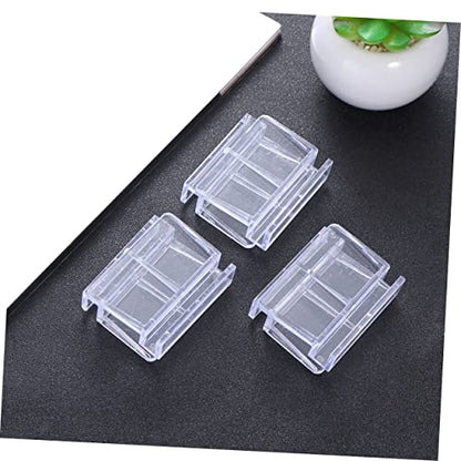 VICASKY 10Pcs Transparent Plastic Aquarium Support Bracket for Fish Tank Cover and Fish Tank Accessories for Home Aquarium Setup