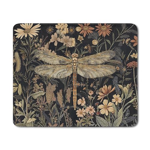 Vintage Moody Floral Fox Mouse Pad, Fox Lover Gifts, Dark Cottagecore Botanical Forest Animal Mouse Pads Mousepad for Home Office Dorm Computers Laptop Supplies Desk Accessories, 9.5x7.9 Inch - color: 08Child