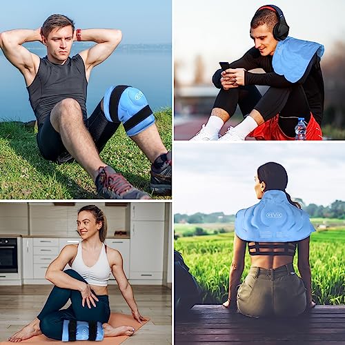 REVIX 20" XXXL Knee Ice Pack Wrap Around Entire Knee, Extra Large Ice Pack - style: Blue-1 Pack