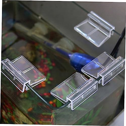 POPETPOP 10pcs Acrylic Aquarium Bracket Fish Tank Support Holder Clear Rack for Glass Covers Suitable for Small Pets