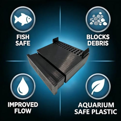 2PCS Bottom Inlet Box for Fluval Flex 9 & 15 Gallon Aquarium - Protective Filter Inlet Cover - Prevents Fish & Shrimp Suction and Debris Clogging - Fish Tank Flow Protector