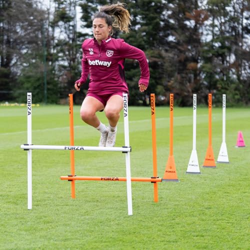 FORZA Agility Poles & Clips | Create Your Own Hurdles - 8 Color Options - color: Orange, style: Poles & Clips