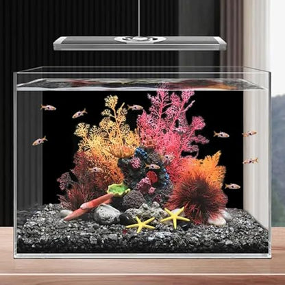 Rainmae 15.7" x 39.3" Aquarium Background, Premium Static Cling Black Fish Tank Background, Fish Backdrop for Aquarium Wallpaper, Vinyl Aquarium Poster Background