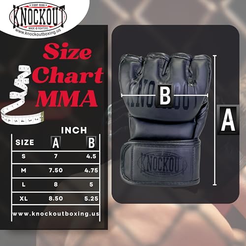 Grappling UFC MMA Gloves for Men Women, Training & Sparring, Martial Arts Punching Bag Gloves with Open Palms Kickboxing Gloves, Muay Thai, MMA - size: X-Large