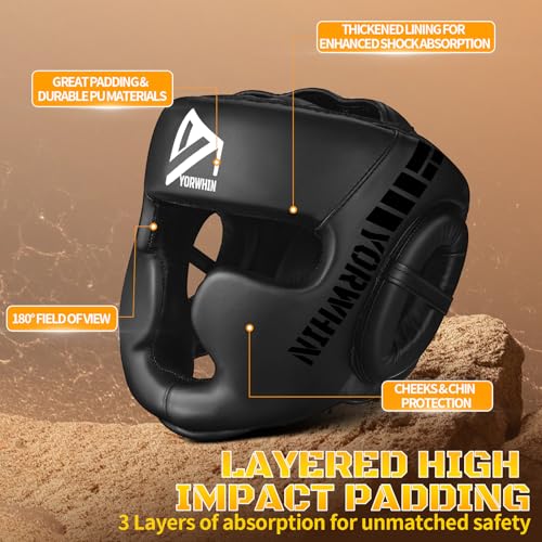 Boxing Headgear for Kids Youth, Boxing Head Sparring Gear MMA Headgear - size: Small