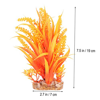 BESPORTBLE Artificial Aquarium Grass Plant Decor Lifelike Water Plant Ornament for Freshwater Saltwater Tanks Easy to Clean Look for Fish Safety
