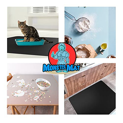Super Jumbo Silicone Mat 36” x 48” - 3 by 4 Feet. by MonsterMat (Super Jumbo 48 x 36, Black)