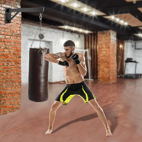 Punch Bag Bracket, Heavy Duty Steel Boxing Bag Hanger Wall Mount Hanging Sandbag Stand for Home Gym Excersice Fitness Training