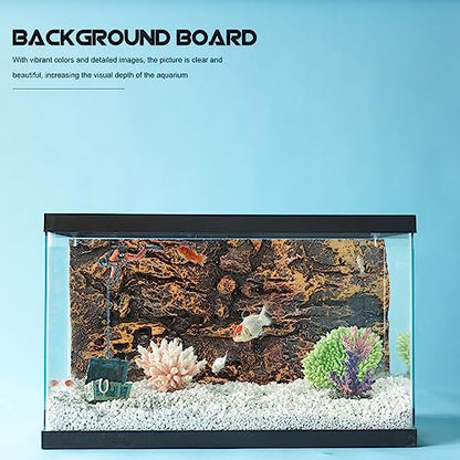 POPETPOP Background Rock Aquarium Background for Tank 3D Terrarium Background Reptile Enclosure Background Reptile Tank Background Boards Fish Tank Decorations Terrarium Wallpaper