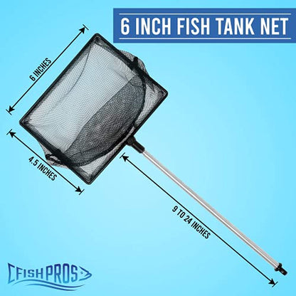 Long Handle Fine Net Fish Tank Net – Retractable 24 inches