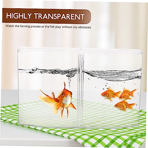 Toyvian Fish Breeding Tank Divider Isolation Box for Betta Shrimp Small -Transparency Safe Design Dual Compartment Aquarium Decor