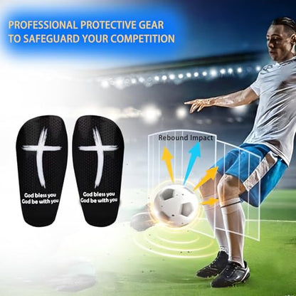 TOMIYO Soccer Shin Guards with Socks Kids 10-12 Calf Protective Equipment - color: Black, size: Small