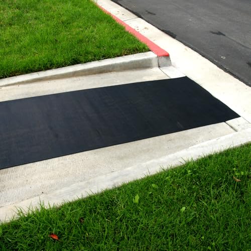 Rubber-Cal Ramp Cleat Non-Slip Outdoor Rubber Mats - 1/8" Thick x 3ft x 2ft Floor Mat - size: 24"L x 36"W x 0.1"Th
