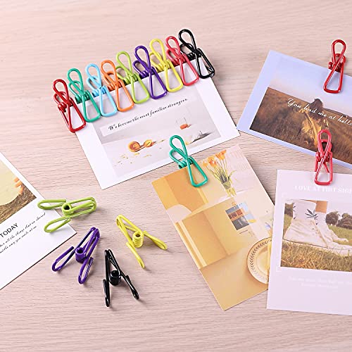 Mr. Pen- PVC-Coated Utility Clips, 2 Inch, 18 Pack, Colorful, PVC-Coated Steel Chip Bag Clips for Sealing Food, Paper Holder, Clothesline Clip for Laundry Hanging, Kitchen Bags, Clothes Pins