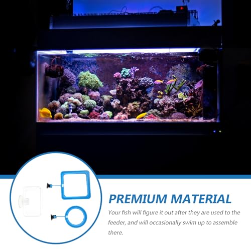 Alasum 3pcs Aquarium Fish Feeder Rings with Suction Cups Feeding Circles Fish Tank Feeding Tool in Aquariums
