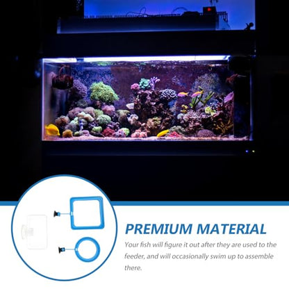 Alasum 3pcs Aquarium Fish Feeder Rings with Suction Cups Feeding Circles Fish Tank Feeding Tool in Aquariums